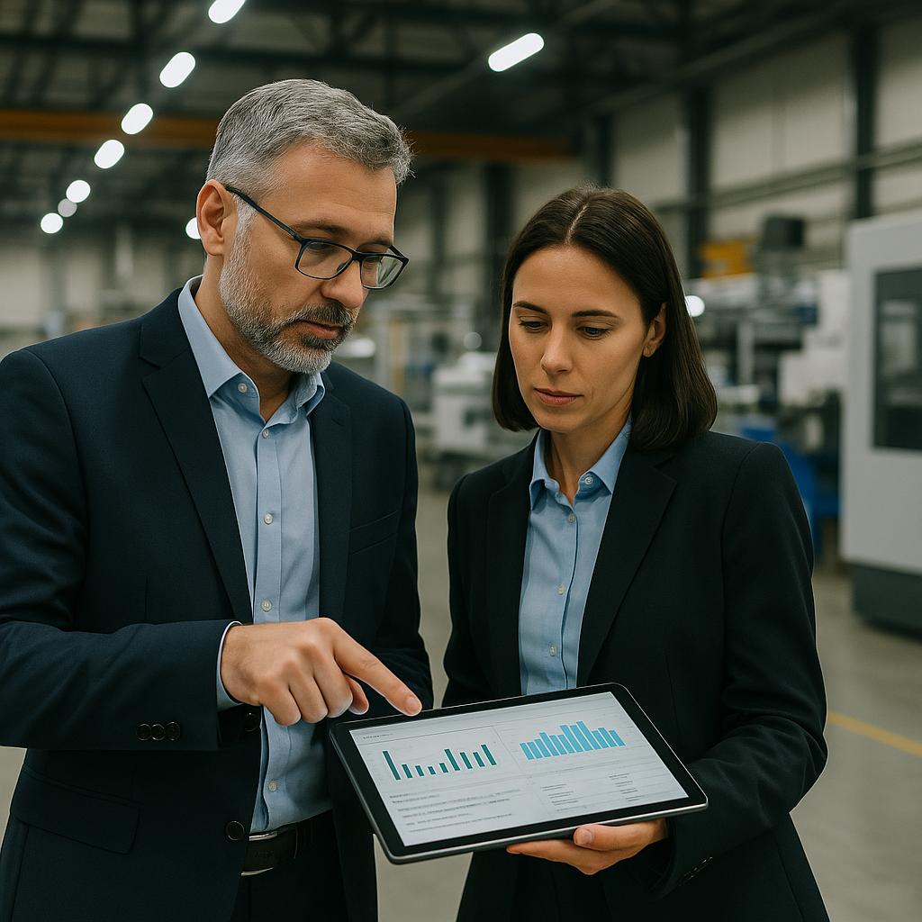 factory floor coworkers on the factory floor